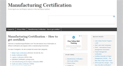 Desktop Screenshot of manufacturingcertification.com