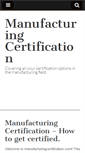 Mobile Screenshot of manufacturingcertification.com